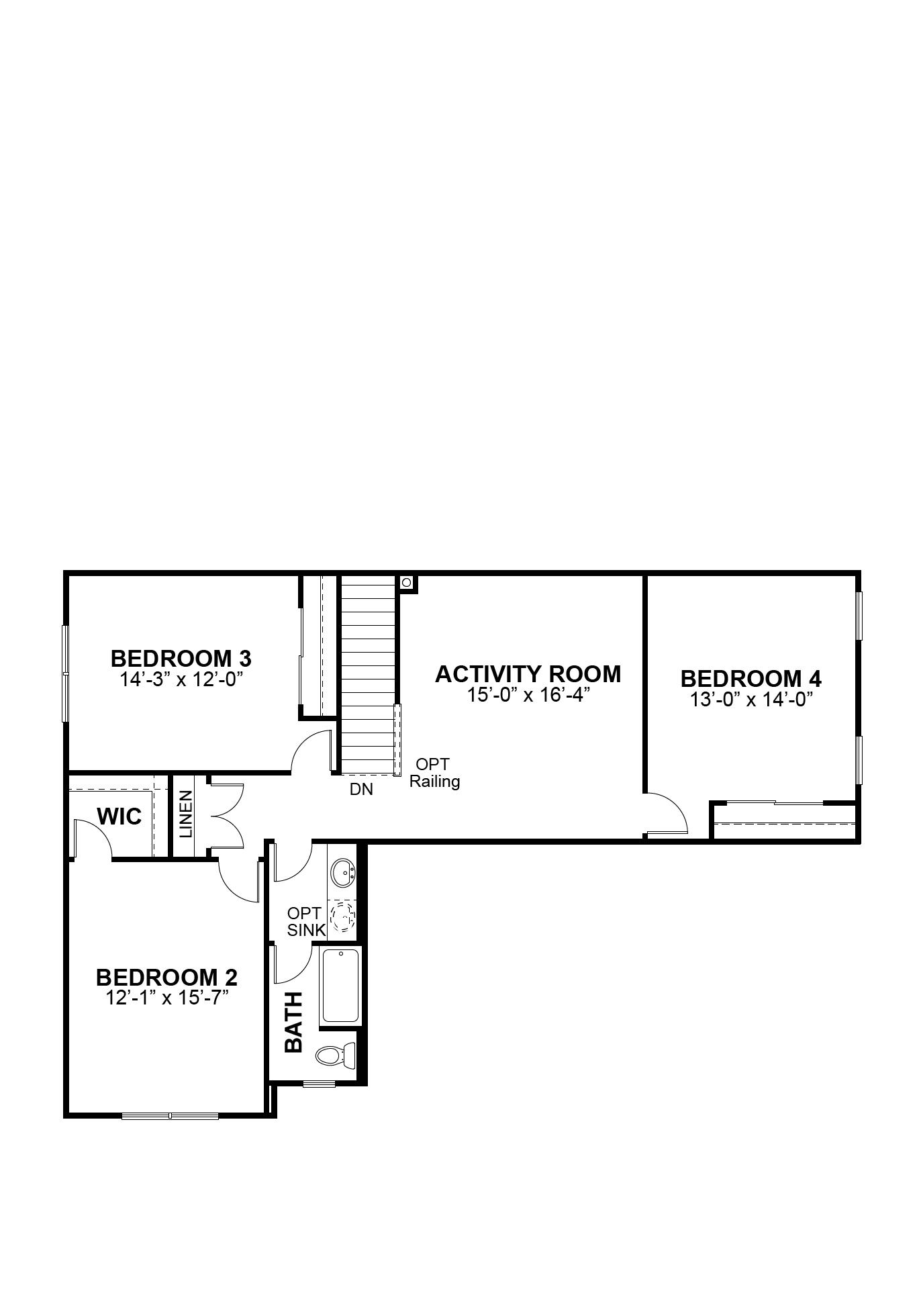 Madison II second floor plan — McKelvey Homes