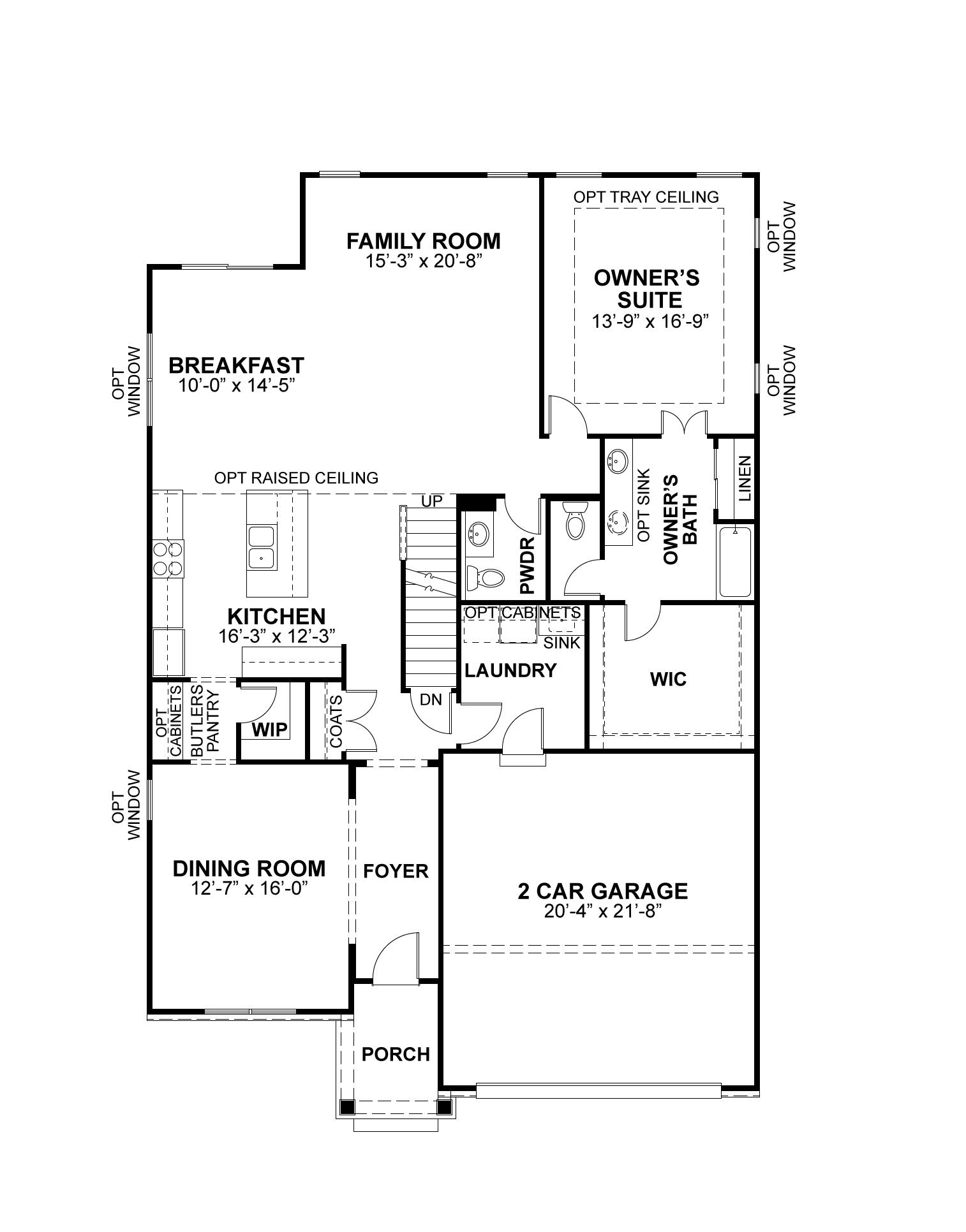 Madison first floor plan — McKelvey Homes