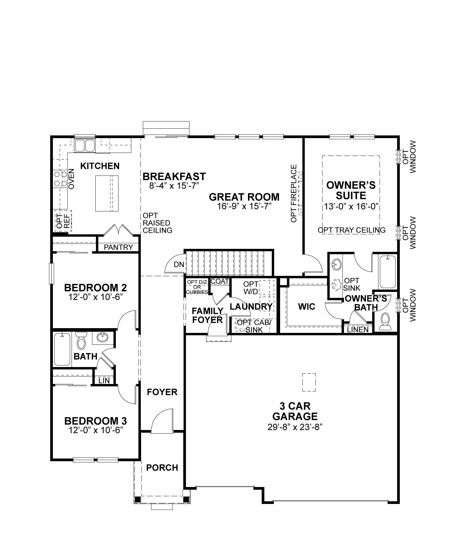 McKinley first floor plan — McKelvey Homes